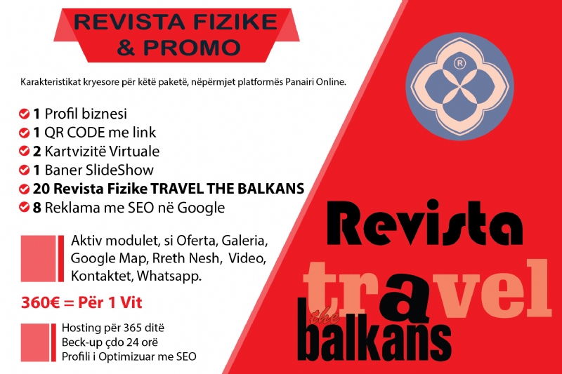 Paketa reklamimi te Revista Travel the Balkans dhe abonim me paketen Pro...